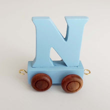 Wooden Coloured Train Letter N