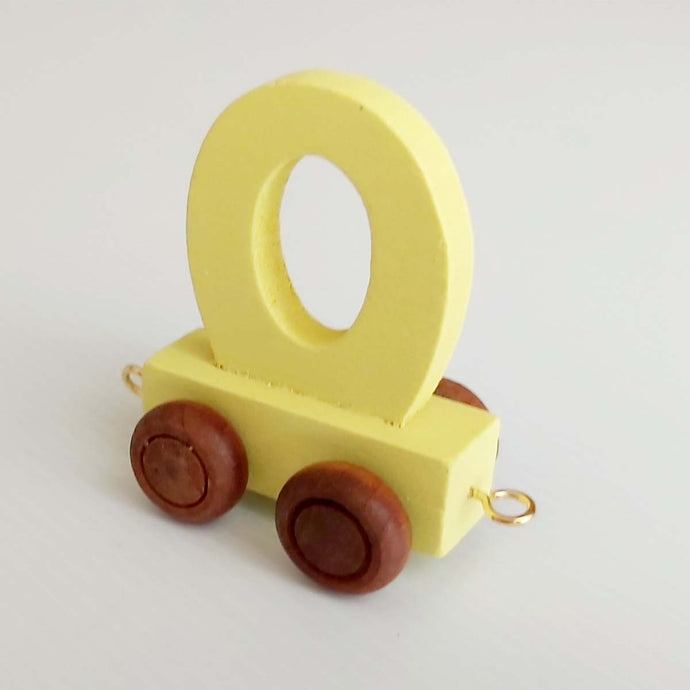 Wooden Coloured Train Letter O