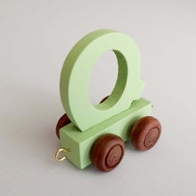 Wooden Coloured Letter Q