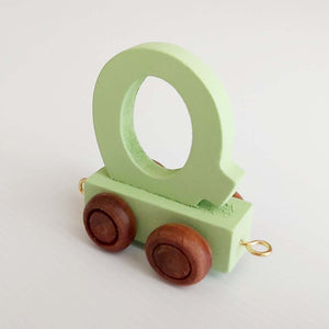 Wooden Coloured Letter Q