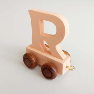 Wooden Coloured Train Letter R