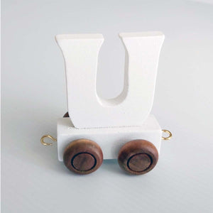 Wooden Coloured Train Letter U