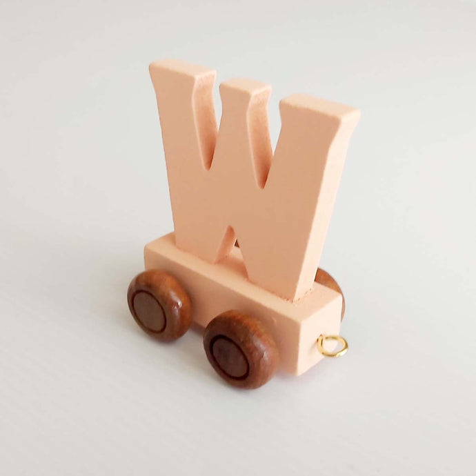 Wooden Coloured Letter W