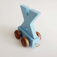Wooden Coloured Train Letter X
