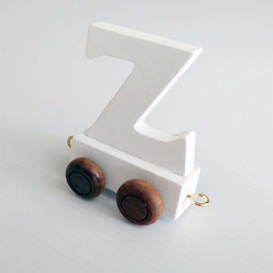 Wooden Coloured Train Letter Z