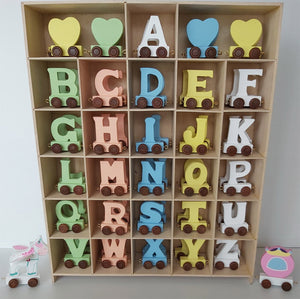 Unicorn Personalised Wooden Name Train