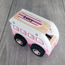 Personalised Wooden Pink Kombi