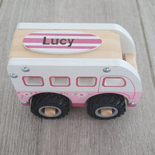 Personalised Wooden Pink Kombi